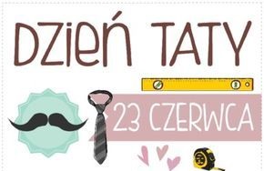 Plakat z wąsami dzień taty